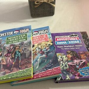 Monster High Book Set - Green, Blue, Purple Covers